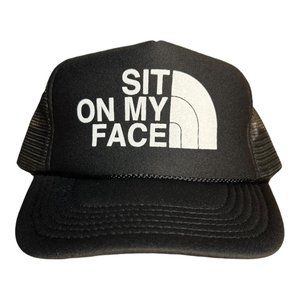 Funny Trucker hat sit on my face snapback black novelty college party cap gift